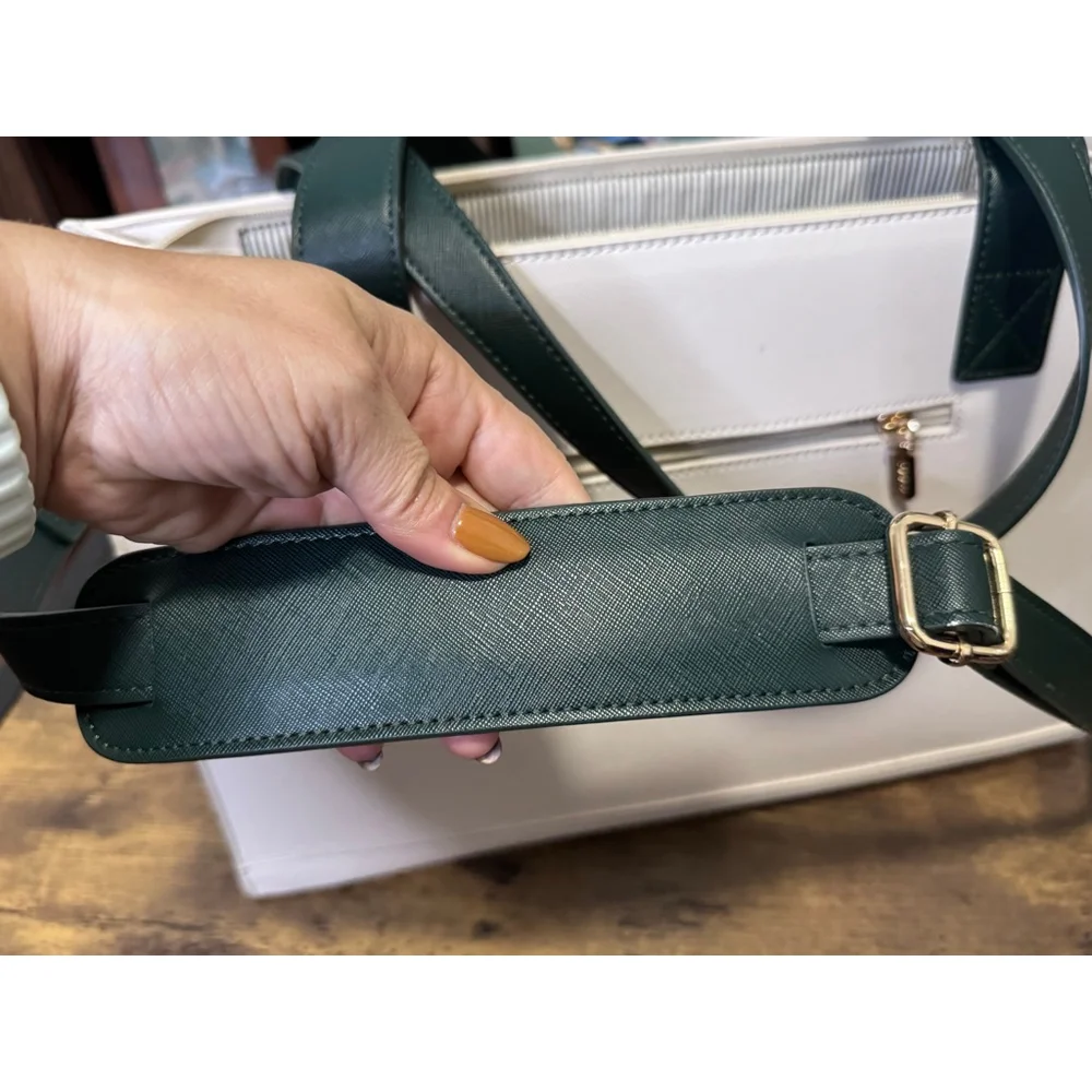 Women's Lovevook Beige & Green Laptop Bag, One Size